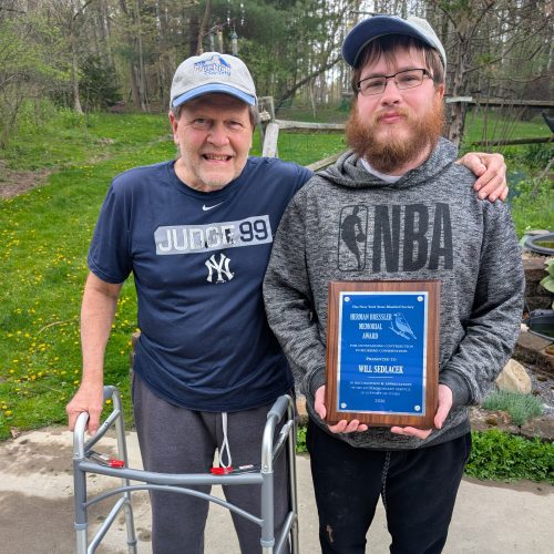 Will Sedlacek (right), Endicott, NY - recipient of the 2026 Herman Bressler award. His father, Joe Sedlacek (left)